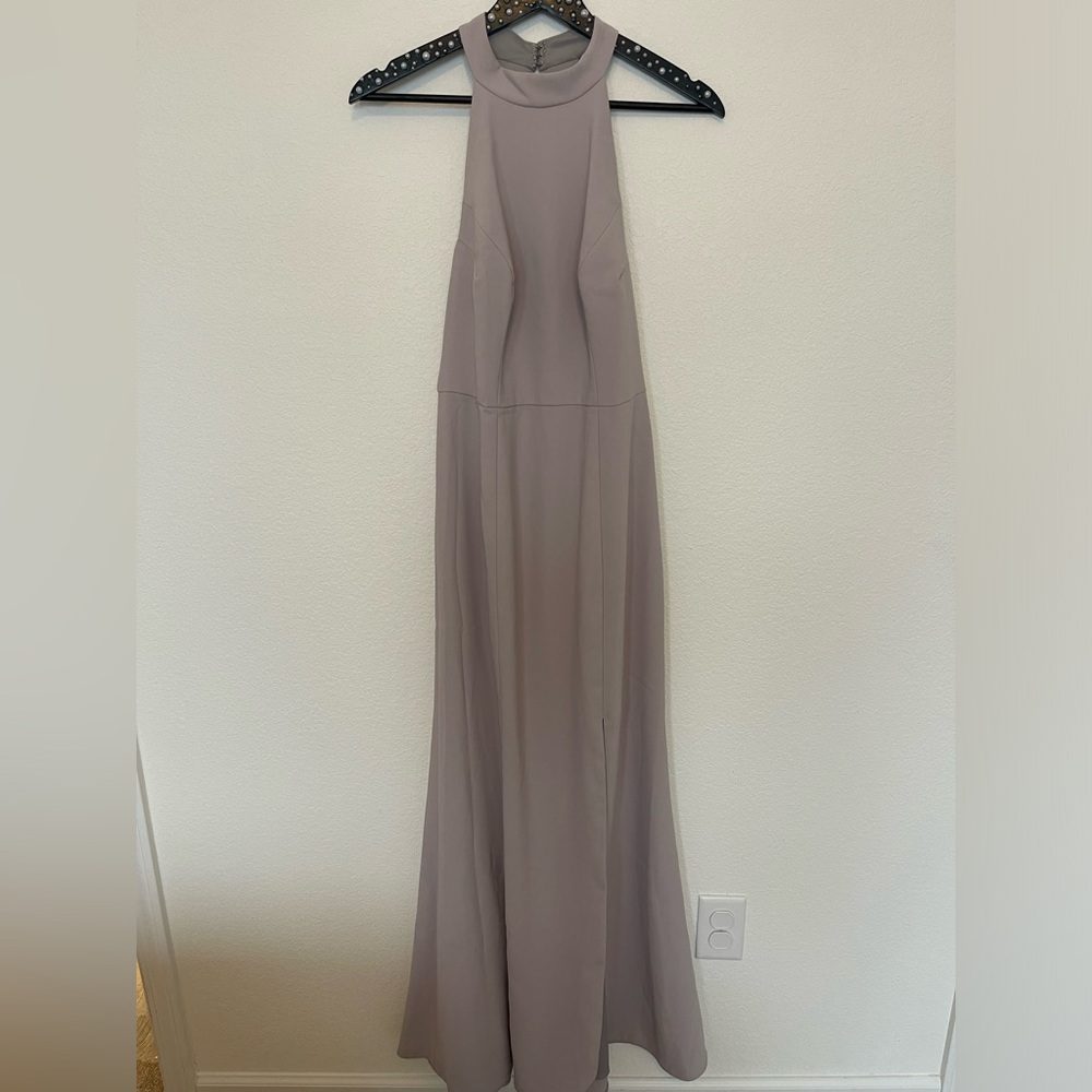 After Six Taupe Maxi Formal / Bridesmaid Dress Size 8